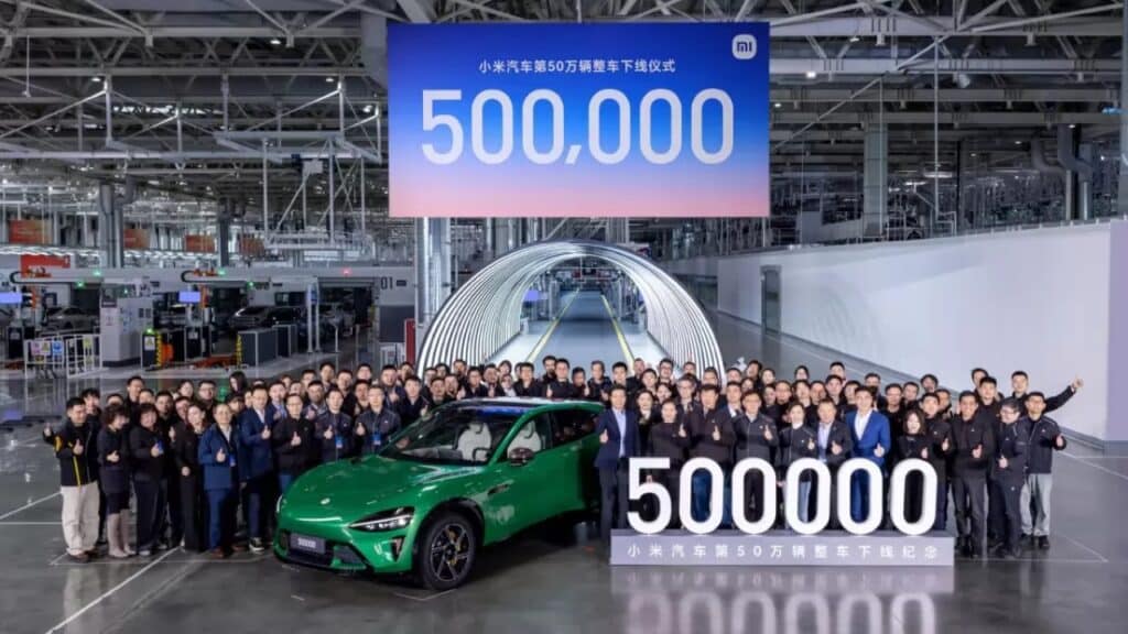 Xiaomi ha prodotto la sua auto numero 500.000 in meno di due anni
