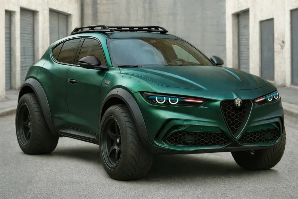 Alfa Romeo Stelvio Ferox: il RENDER off-road estremo che reinventa il SUV del Biscione