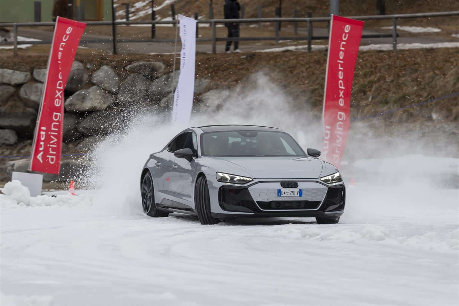 Audi RS e-tron GT Performance a Madonna di Campiglio con i piloti Ducati
