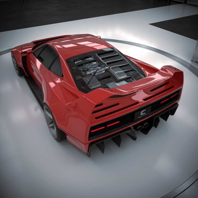 Ferrari F40 moderna - Render by Martin Tyminski