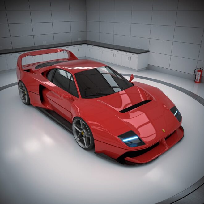 Ferrari F40 moderna - Render by Martin Tyminski