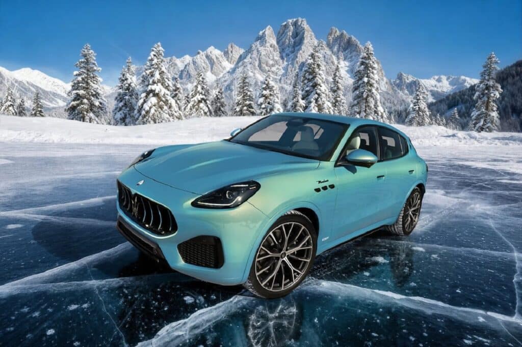 La nuova Maserati Grecale Cristallo debutta a Modena nel giorno del passaggio della Fiamma Olimpica