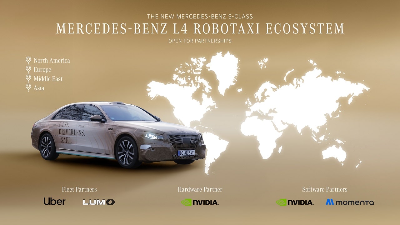 Nuova Mercedes Classe S si trasforma in un robotaxi di lusso
