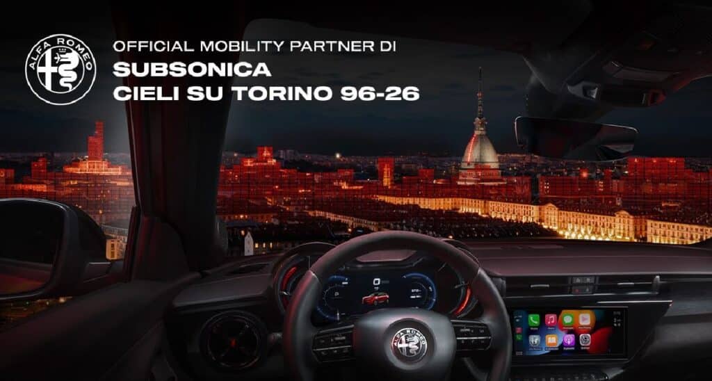 Alfa Romeo Official Mobility Partner dell’intero tour “Cieli su Torino 96 26” dei Subsonica