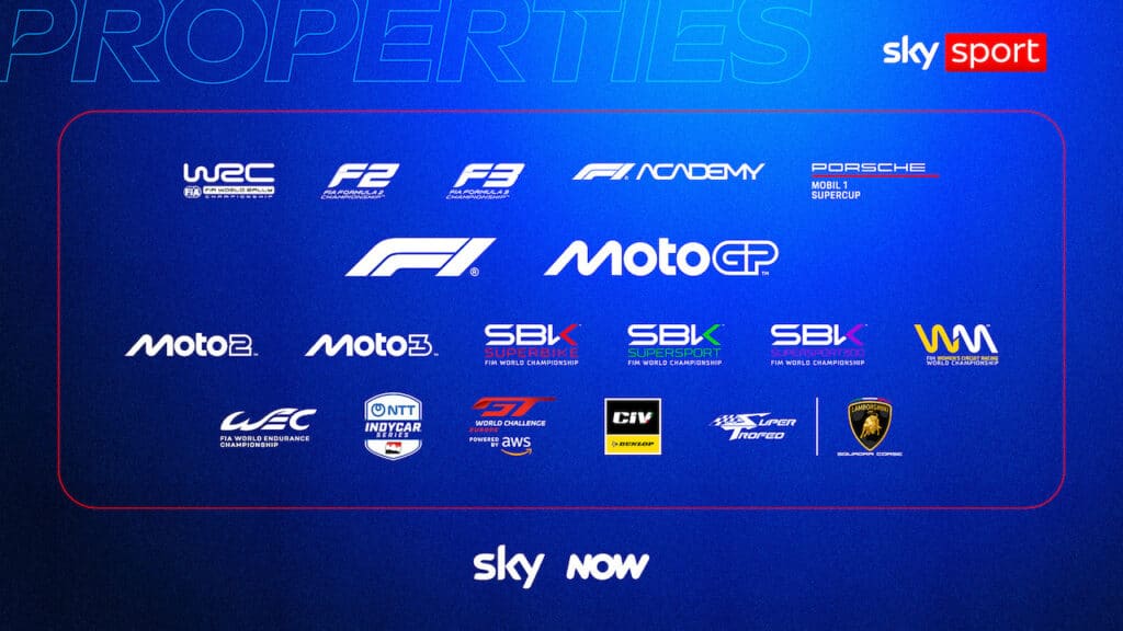 Sky: presentata la stagione di motori, oltre 1.800 ore di diretta