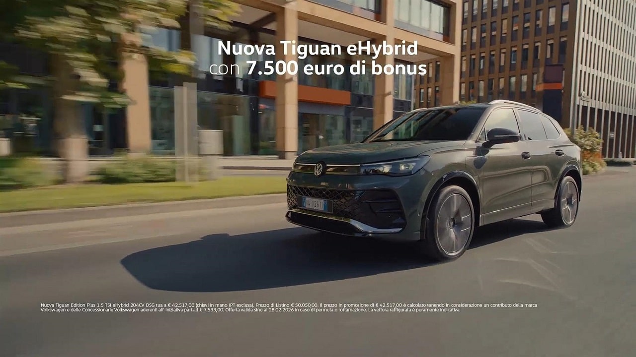Volkswagen: a febbraio tornano i Super Hybrid Days, 7.500 € di Bonus per Tiguan