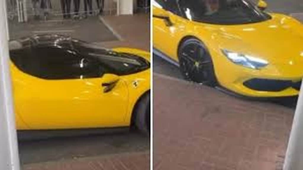 La Ferrari di Sandro Tonali danneggiata dal parcheggiatore fuori dallo stadio