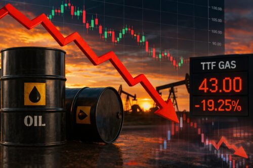Tregua Usa-Iran: petrolio in forte calo, il gas perde oltre il 19%