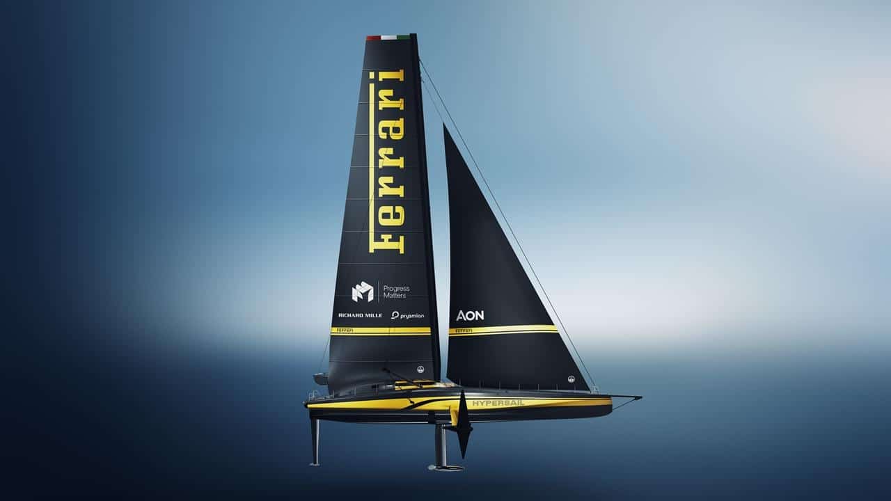 Ferrari Hypersail: svelata la livrea della super barca Ferrari che rivoluziona la nautica