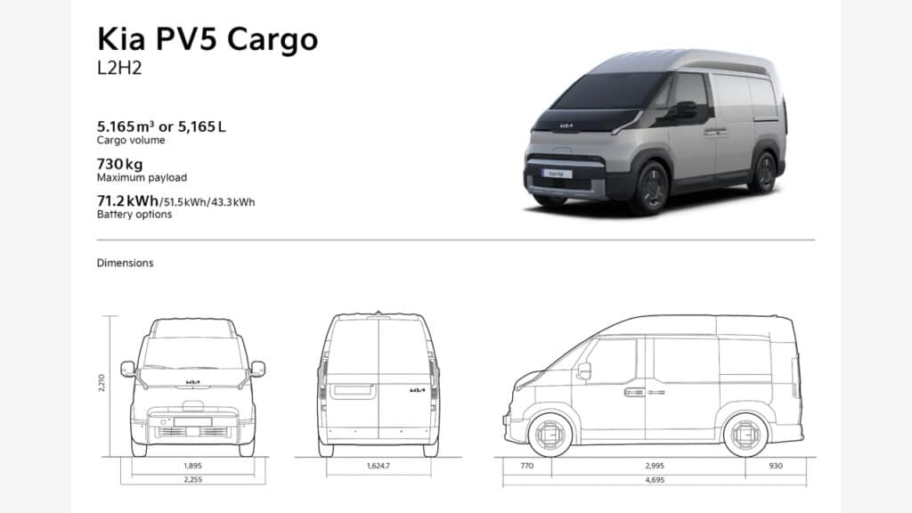 Kia PV5 Cargo: la gamma si amplia con le versioni High Roof e Standard