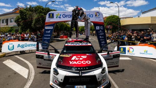 Lancia fa festa alle Canarie: Rossel firma il secondo successo consecutivo nel WRC2