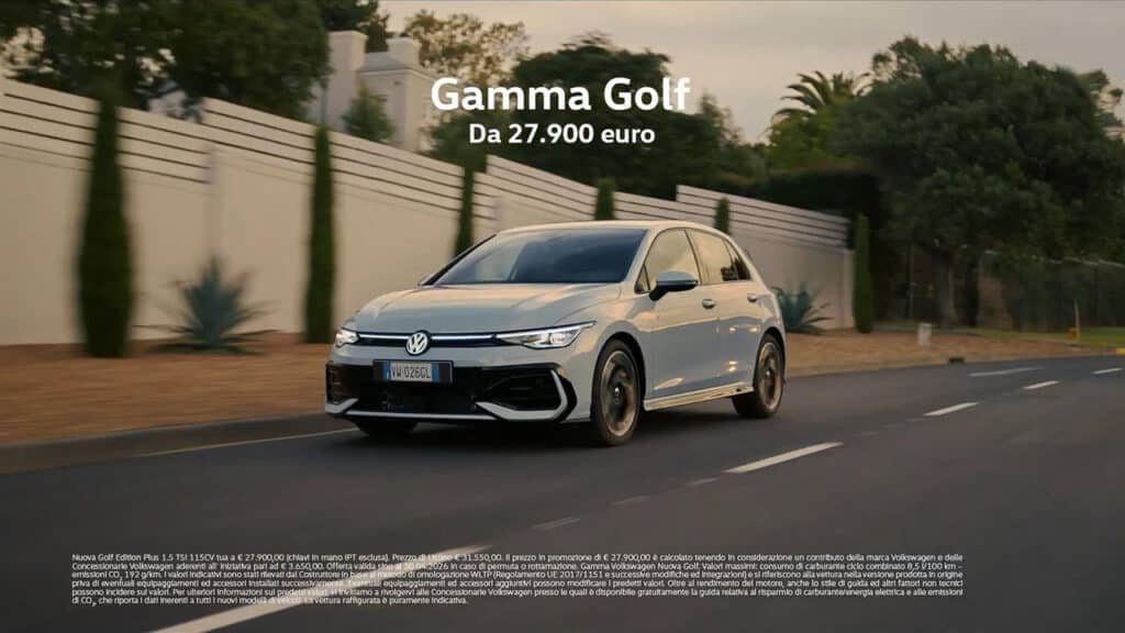 Nuova Volkswagen Golf: ad aprile 2026 in offerta da 27.900 euro