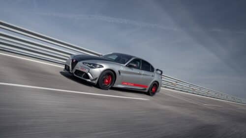 Alfa Romeo Giulia Quadrifoglio: la versione Luna Rossa in pista a Balocco