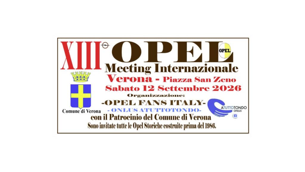Opel storiche a Verona: il XIII Meeting Internazionale in Piazza San Zeno
