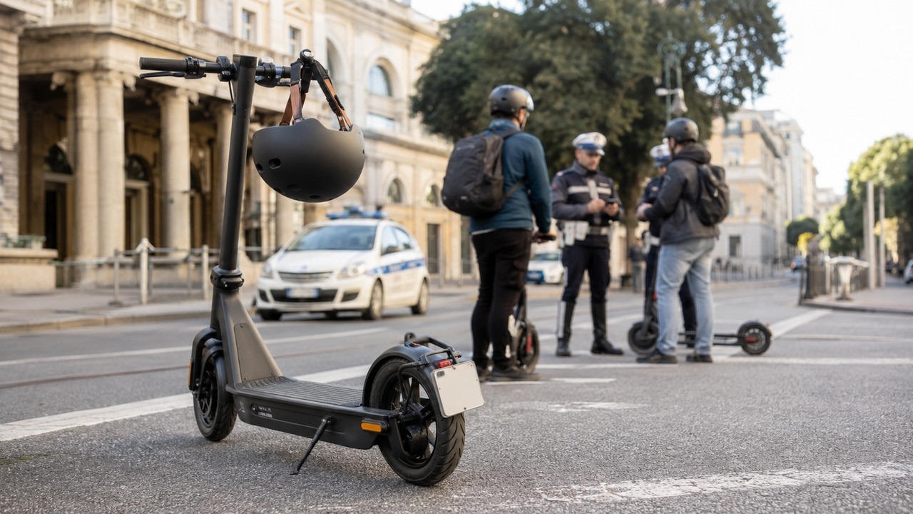 Monopattini elettrici, scatta la stretta: targhe, casco e assicurazione, fioccano le prime multe