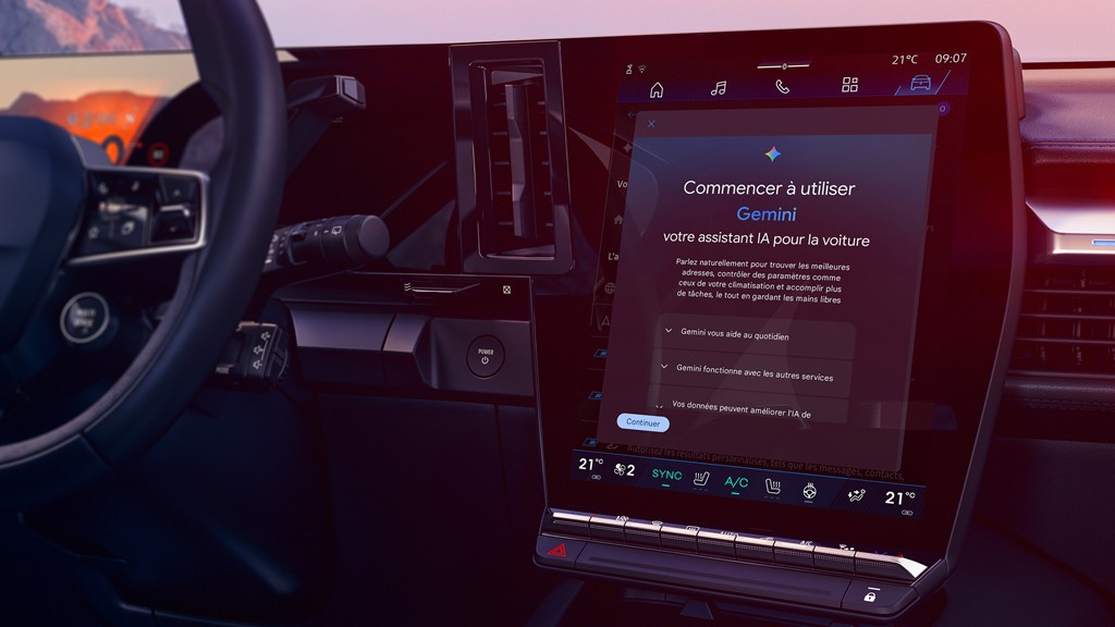 Google Gemini in OpenR Link Renault