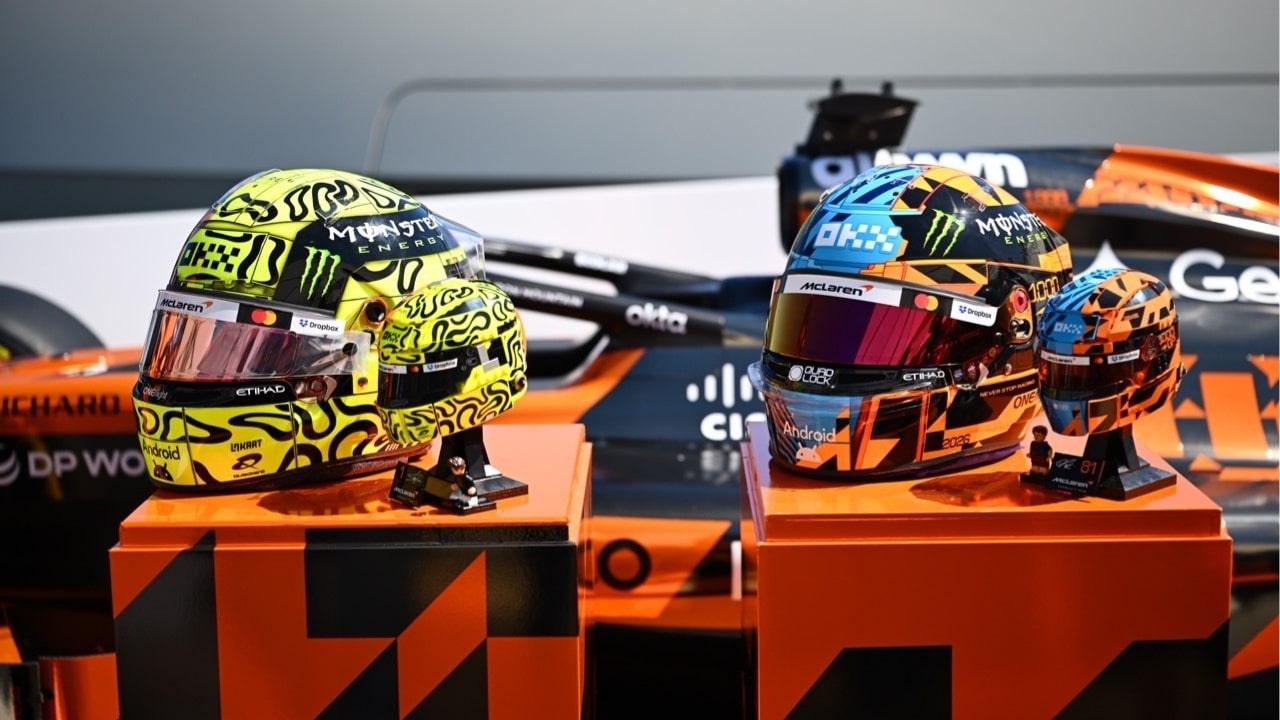 McLaren: i caschi di Norris e Piastri con i mattoncini Lego