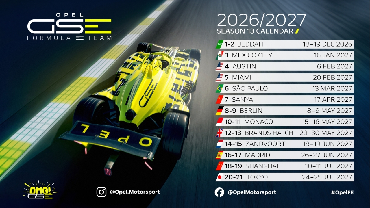 Opel: l’avventura in Formula E inizierà a dicembre a Jeddah