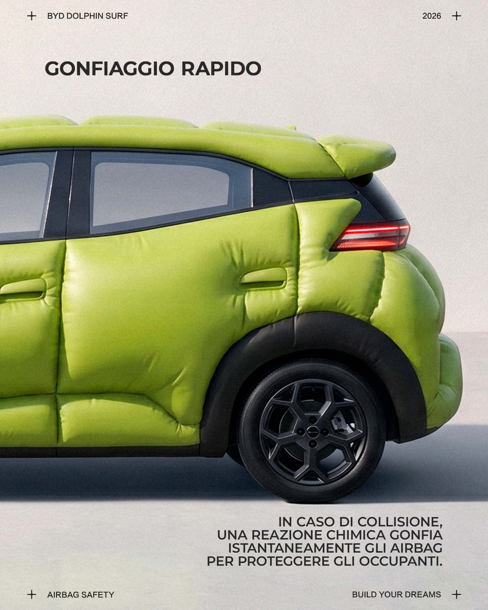 BYD Dolphin Surf, vista posteriore