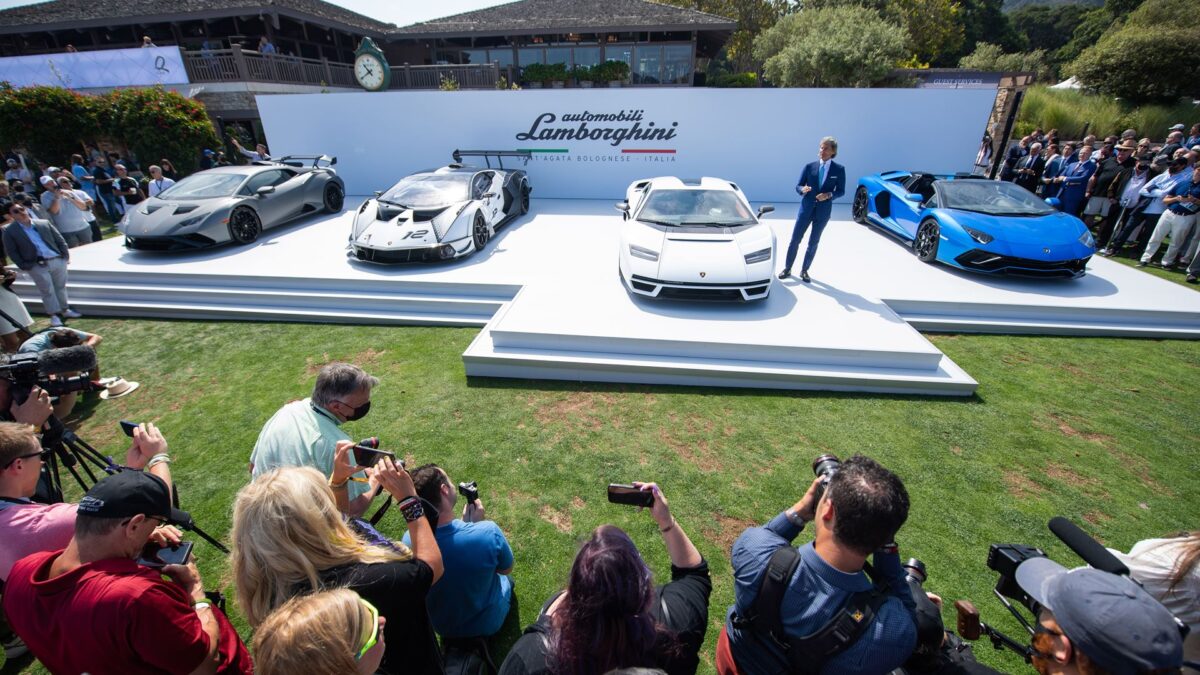 Lamborghini presenta la Revuelto Miura 60° Homage e la prima derivata di Revuelto a Monterey Car Week 2026, celebrando la storia e il futuro del marchio