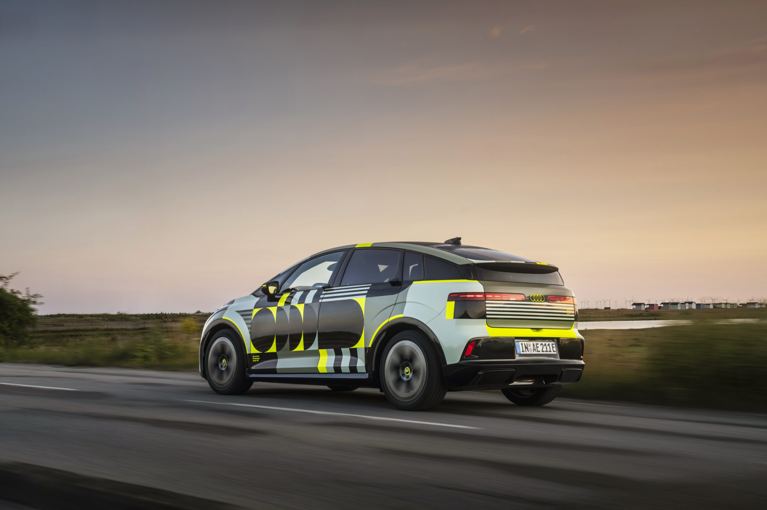 Audi A2 e-tron, prototipo camuffato in test (agosto 2026)