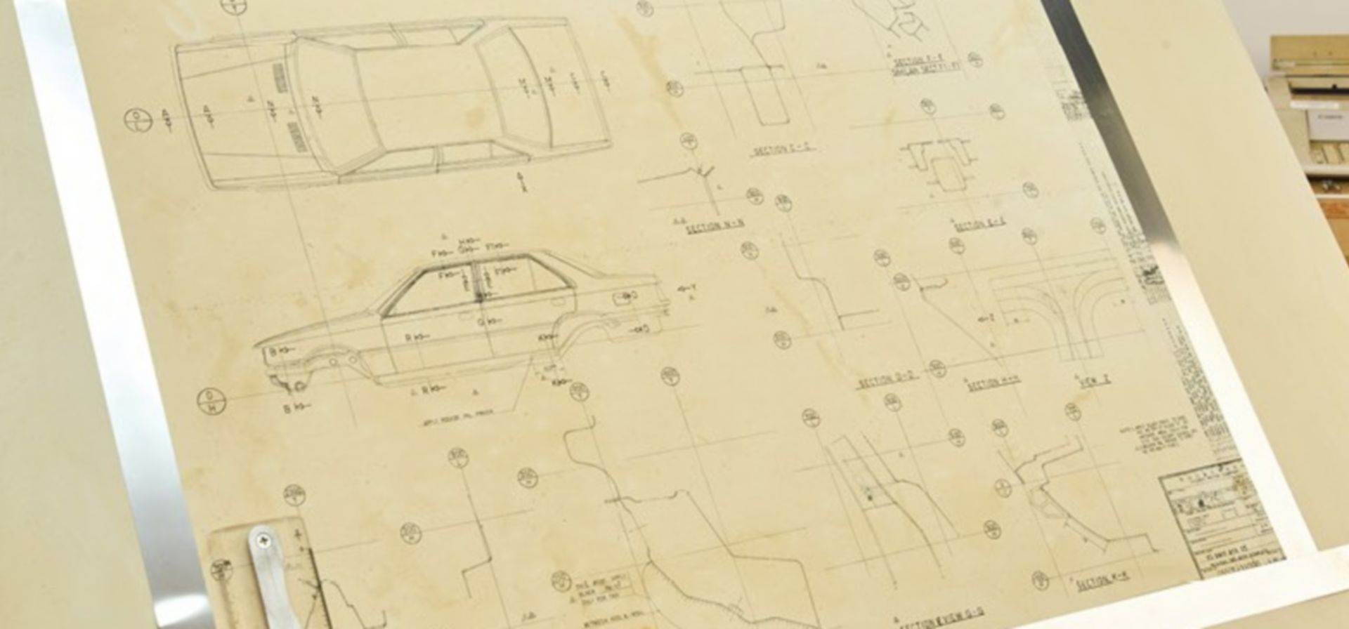Bozzetto di design Hyundai degli anni Ottanta
