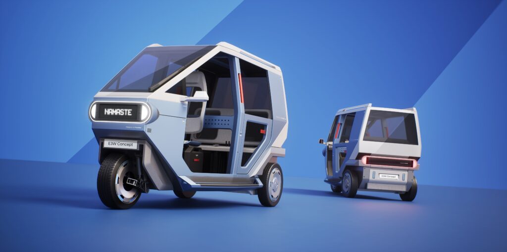 Hyundai E3W: dal concept al prototipo il tre ruote con TVS