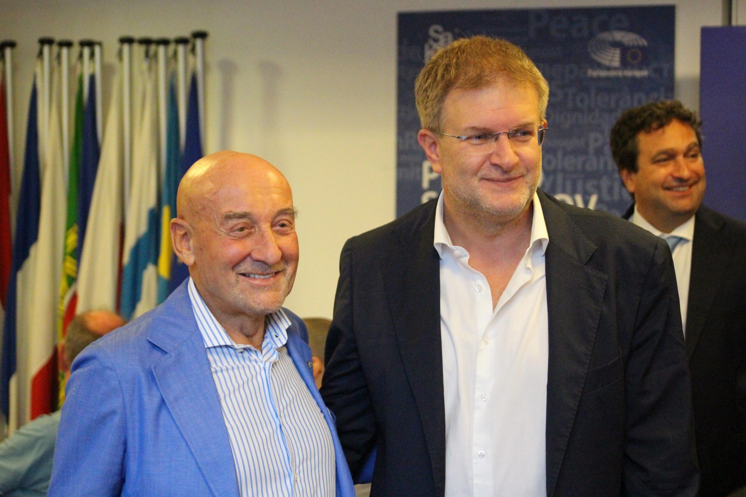 Simonpaolo Buongiardino, Presidente di Confcommercio Mobilità, e Carlo Fidanza, componente della Commissione Trasporti del Parlamento Europeo